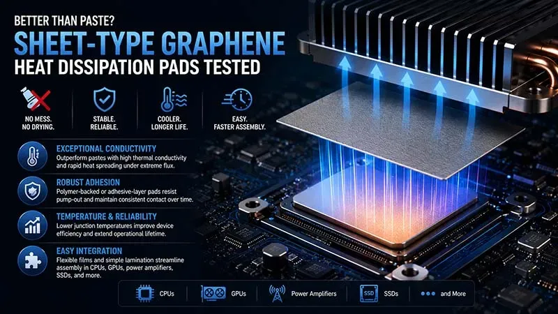 Sheet-type Graphene Heat Dissipation Pads Sheet-type Graphene Heat Dissipation Pads